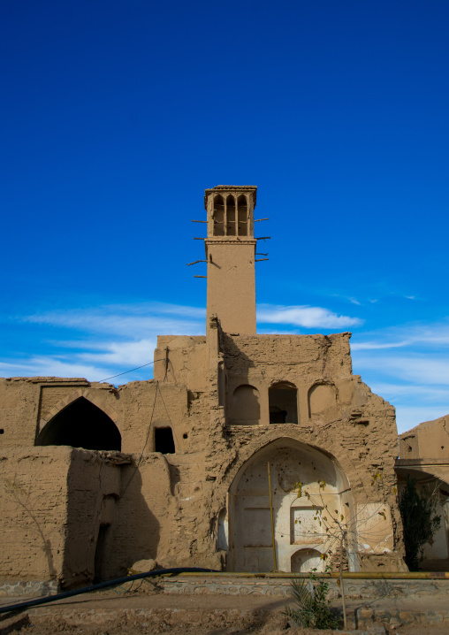 wind towers used as a natural cooling system in iranian traditional architecture, Ardakan County, Aqda, Iran