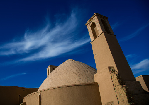 wind towers used as a natural cooling system for water reservoir, Ardakan County, Aqda, Iran