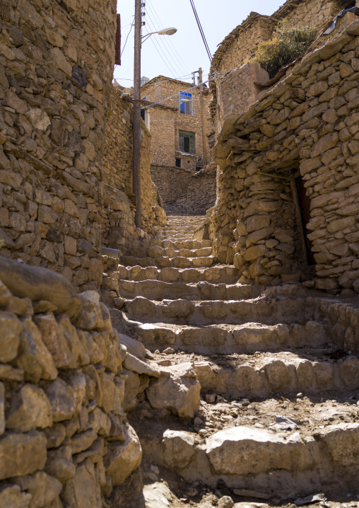 Stone Stairs In The Old Kurdish Village Of Palangan, Iran