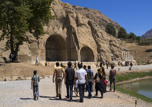 Tourists In Taq-e Bostan, Kermanshah, Iran