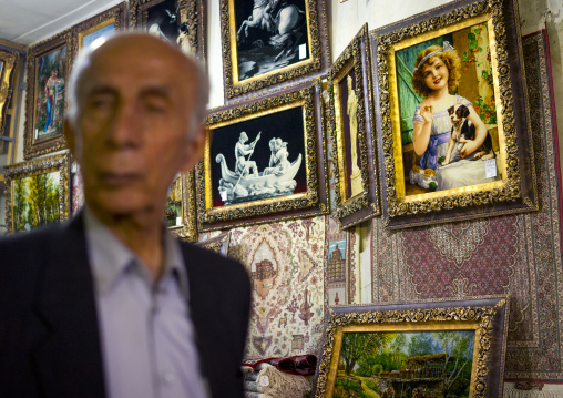 Art For Sale In The Bazaar, Kermanshah, Iran