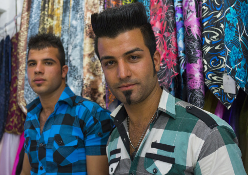Young Men With Modern Haircut In The Bazaar, Kermanshah, Iran