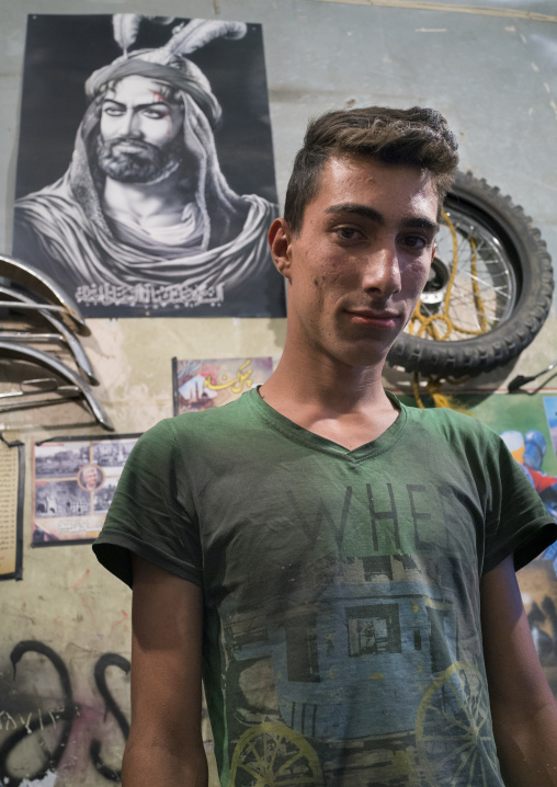 Man In A Garage, Kermanshah, Iran
