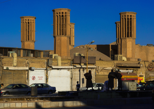 Wind Towers Used As A Natural Cooling System In Iranian Traditional Architecture, Yazd Province, Yazd, Iran