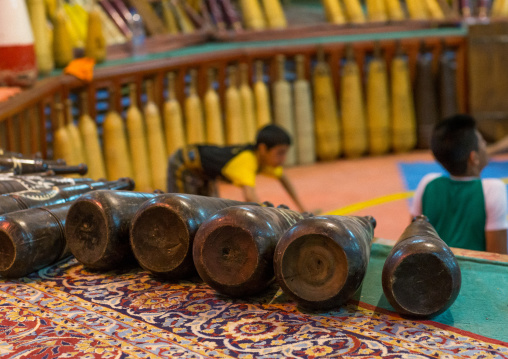 Men Training At Saheb A Zaman Club Zurkhaneh In A Former Water Reservoir, Yazd Province, Yazd, Iran