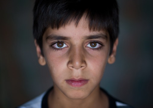 An Afghan Refugee Boy With Green Eyes, Isfahan Province, Kashan, Iran