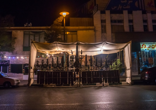 Alam In The Street At Night, Central County, Qom, Iran