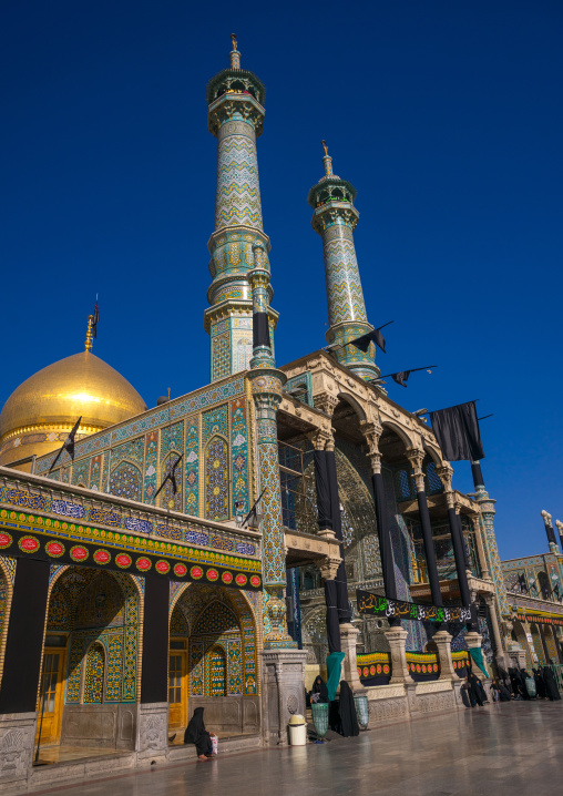 Black Flags On Fatima Al-masumeh Shrine For Ashura, Central County, Qom, Iran