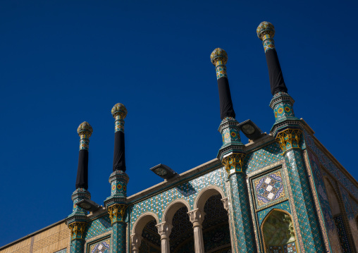Fatima Al-masumeh Shrine Decorated In Black For Ashura Celebration, Central County, Qom, Iran