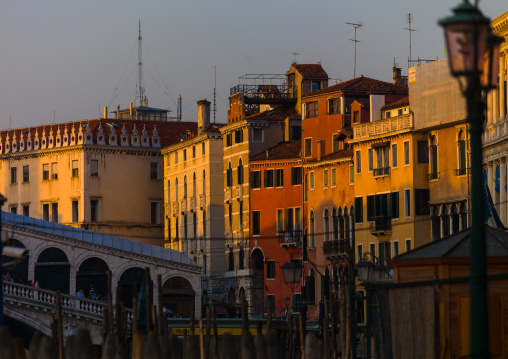 Old buildings over the grand canal, Veneto Region, Venice, Italy