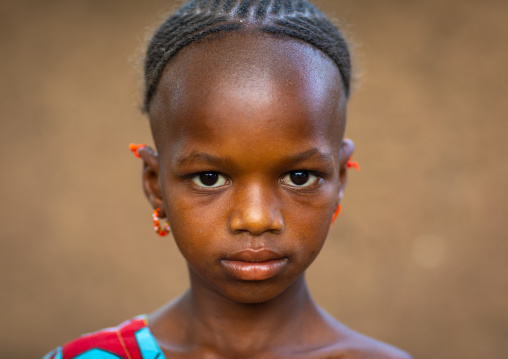 Portrait of a Peul tribe girl, Savanes district, Boundiali, Ivory Coast