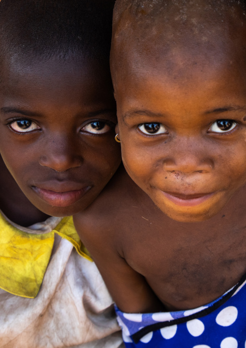 Portrait of two african children, Bafing, Godoufouma, Ivory Coast