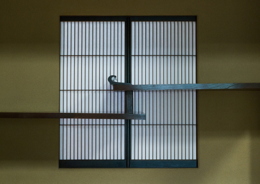 Window in kyu asakura traditional japanese house from taisho era, Kanto region, Tokyo, Japan
