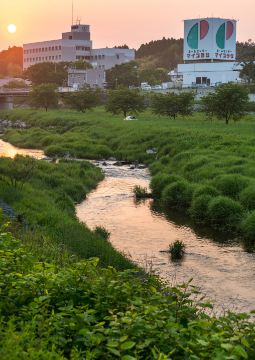 A destroyed and abandoned car by 2011 tsunami, Fukushima prefecture, Tomioka, Japan