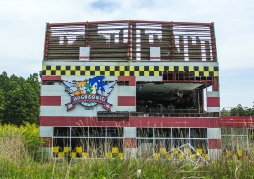 Abandoned video games shop in the difficult-to-return zone after the daiichi nuclear power plant irradiation, Fukushima prefecture, Tomioka, Japan