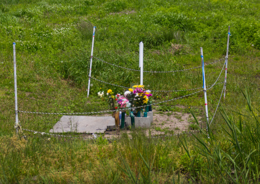 A shrine to victims of the 2011 tsunami five years after, Fukushima prefecture, Namie, Japan