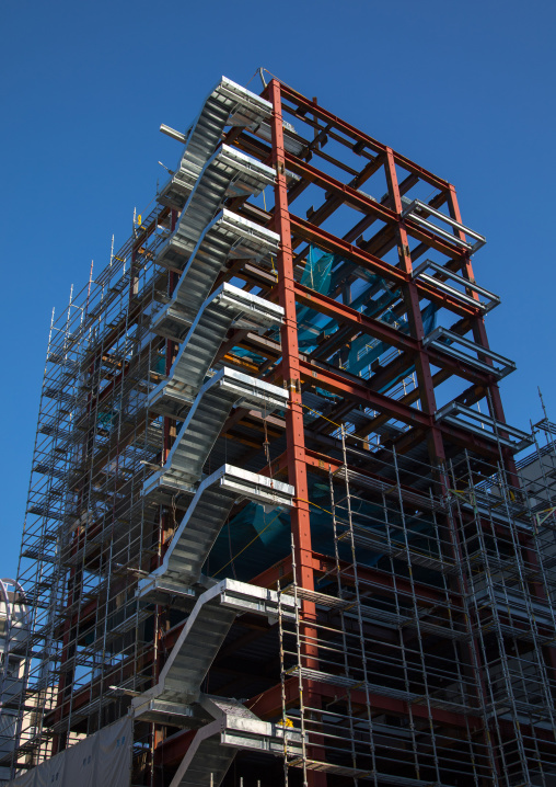 Apartment under construction, Kansai region, Osaka, Japan