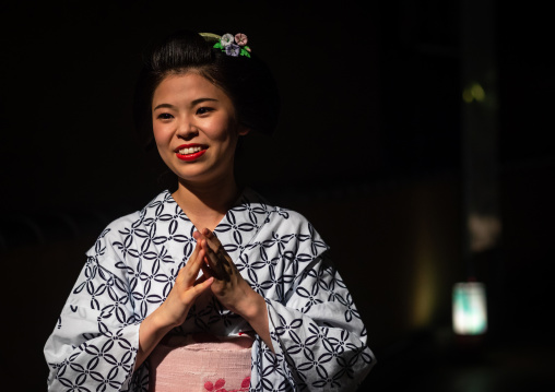Portrait of a maiko called Chikasaya, Kansai region, Kyoto, Japan