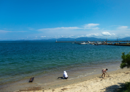 Sunny beach, Kyoto prefecture, Ine, Japan