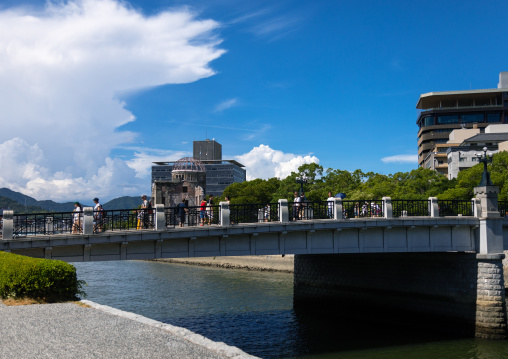 Bridge in peace memorial park, Chugoku region, Hiroshima, Japan