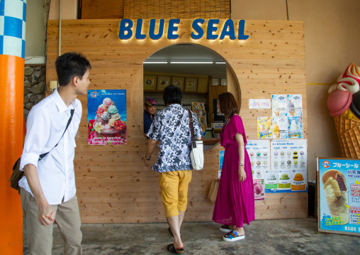 Blue seal ice cream shop, Yaeyama Islands, Ishigaki-jima, Japan