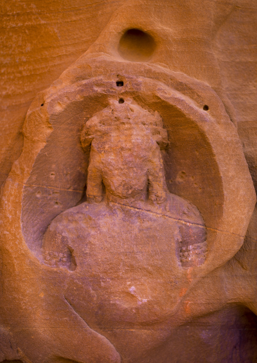 Erodated Statue In A Niche, Petra, Jordan