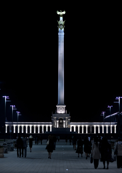 Kazakh Eli Square By Night, Astana, Kazakhstan