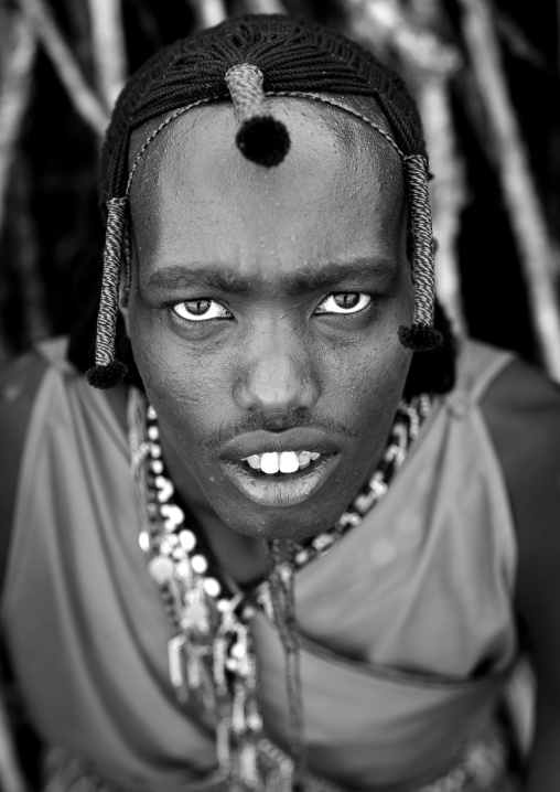 Portrait of a maasai warrior, Nakuru county, Nakuru, Kenya