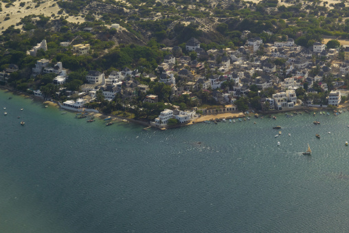 Aerial view of the island, Lamu county, Shela, Kenya