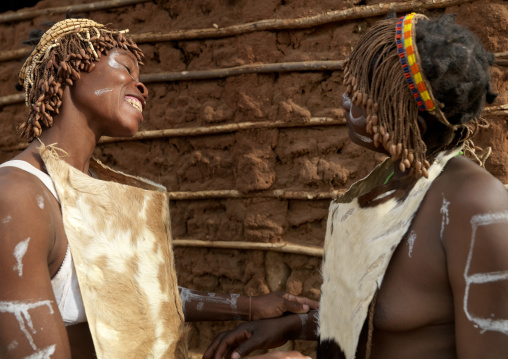 Tharaka women wearing traditional wigs, Nairobi county, Mount kenya, Kenya