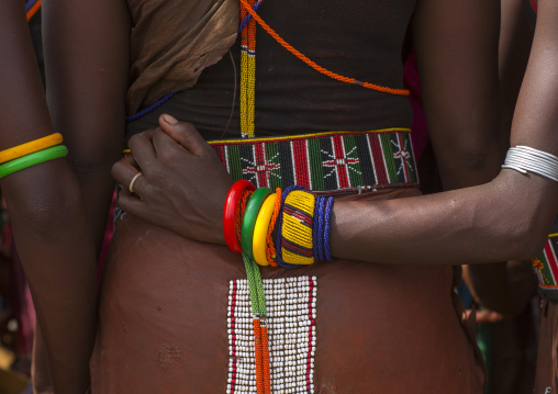Rendille tribeswomen bracelets, Turkana lake, Loiyangalani, Kenya