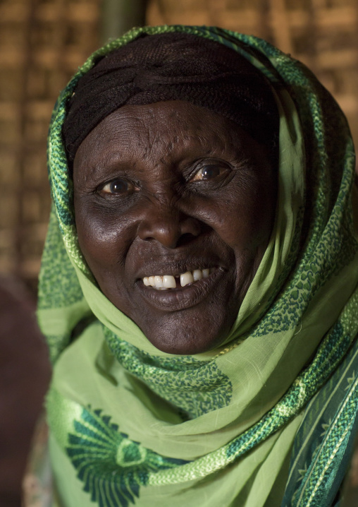 Borana tribe woman inside a hut, Marsabit district, Marsabit, Kenya