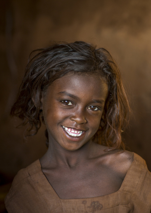 Smiling borana tribe girl, Marsabit district, Marsabit, Kenya