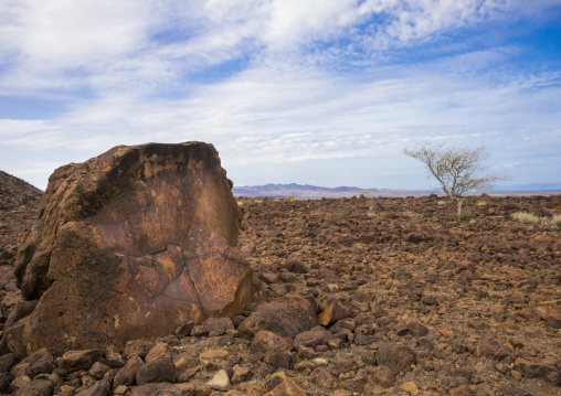 Ancient rock art, Turkana lake, Loiyangalani, Kenya