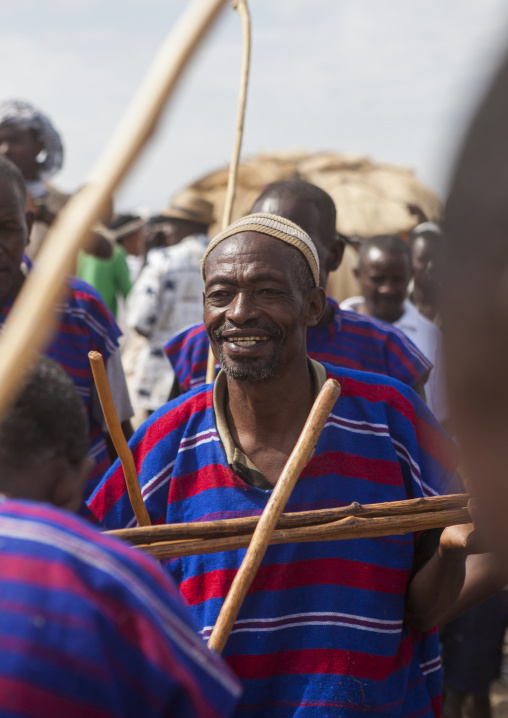 Konso tribesmen dancing, Turkana lake, Loiyangalani, Kenya