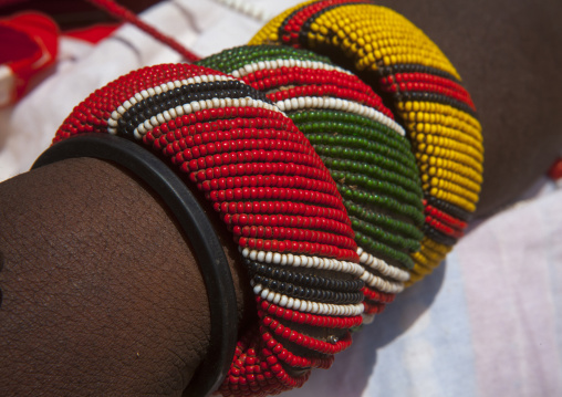 Rendille tribeswomen bracelets, Marsabit district, Ngurunit, Kenya