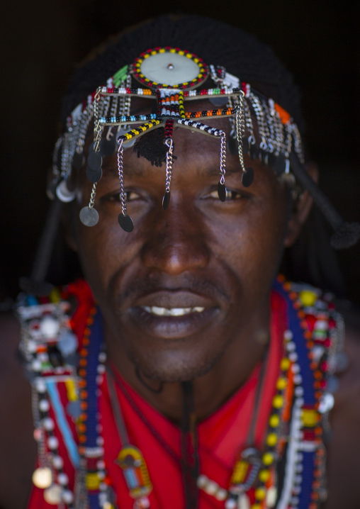 Portrait of a maasai warrior, Nakuru county, Nakuru, Kenya