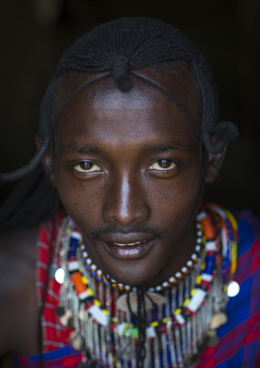 Portrait of a maasai warrior, Nakuru county, Nakuru, Kenya