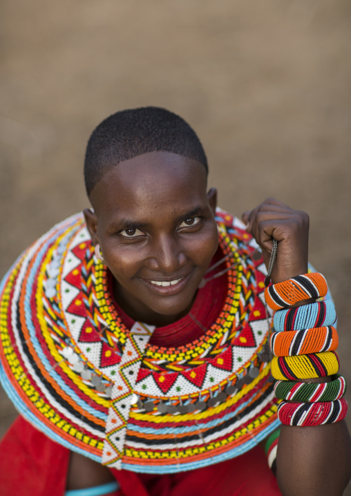 Portrait of a rendille tribeswoman, Marsabit district, Ngurunit, Kenya
