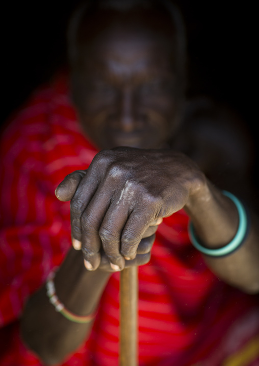 Samburu tribesman hands, Samburu county, Samburu national reserve, Kenya