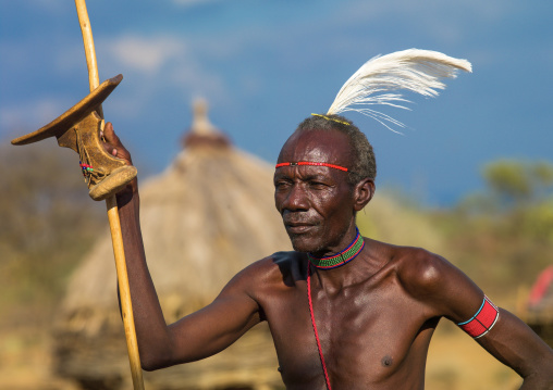 Portrait of a Pokot tribe leader, Baringo County, Baringo, Kenya