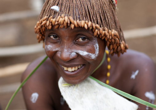 Portrait of a Tharaka tribe woman, Laikipia County, Mount Kenya, Kenya