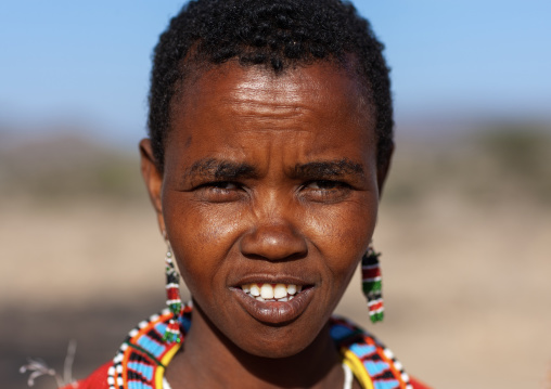 Portrait of a Samburu tribe woman, Samburu County, Maralal, Kenya