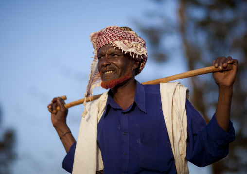 Portrait of a muslim Borana man with red beard, Marsabit County, Marsabit, Kenya