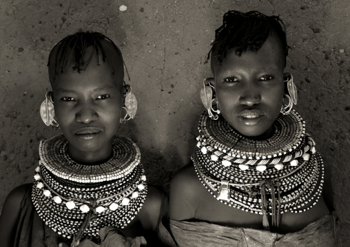 Portrait of Turkana tribe women, Rift Valley Province, Turkana lake, Kenya
