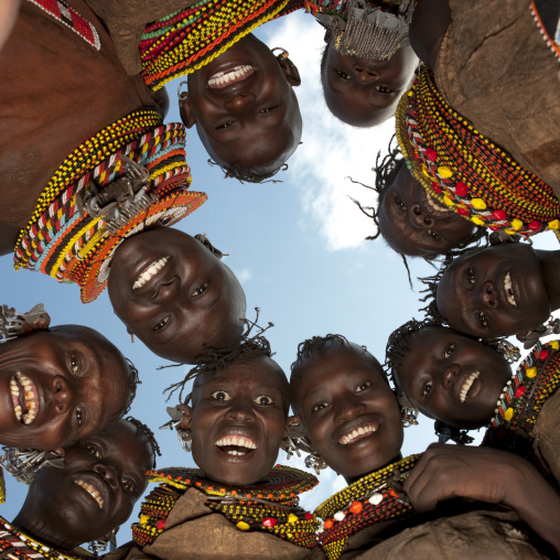 Portrait of Turkana tribe women, Rift Valley Province, Turkana lake, Kenya