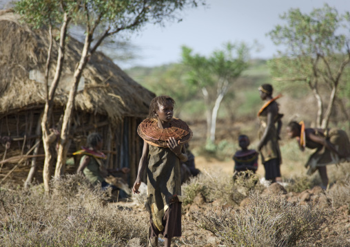 Pokot tribe people in a traditional village, Baringo County, Baringo, Kenya