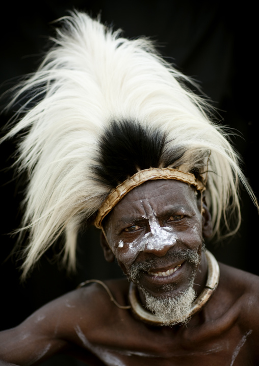 Portrait of a Tharaka tribe man, Laikipia County, Mount Kenya, Kenya