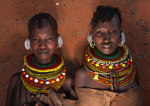 Portrait of Turkana tribe women, Rift Valley Province, Turkana lake, Kenya