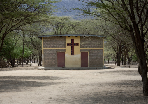 Christian church in the bush, Turkana lake, Lodwar, Kenya